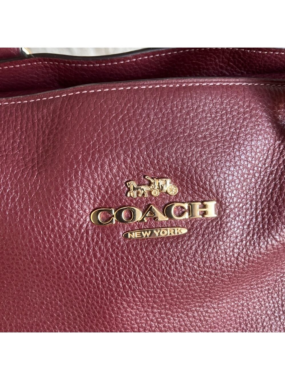 Vintage Leather Coach Handbag - Picture 13 of 16